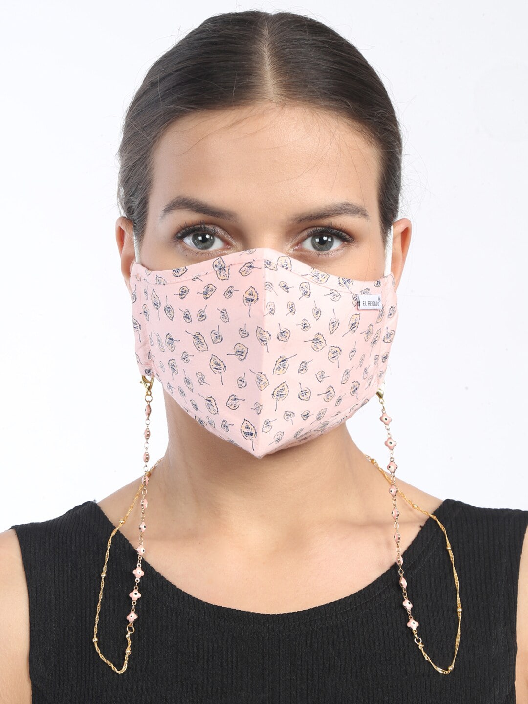 EL REGALO Pink & Gold Lightweight Outdoor Mask Chain - for Women and Girls
Style ID: 17223062