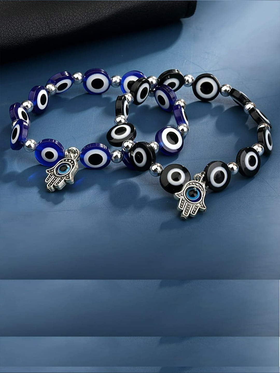 EL REGALO Unisex 2 Blue & White Charm Evil Eyed Bracelet - for Adults-Unisex
Style ID: 17024944