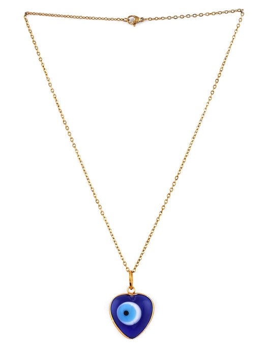 EL REGALO Women Blue & Gold-Toned Brass Handcrafted Chain Necklace - for Women and Girls
Style ID: 17206346