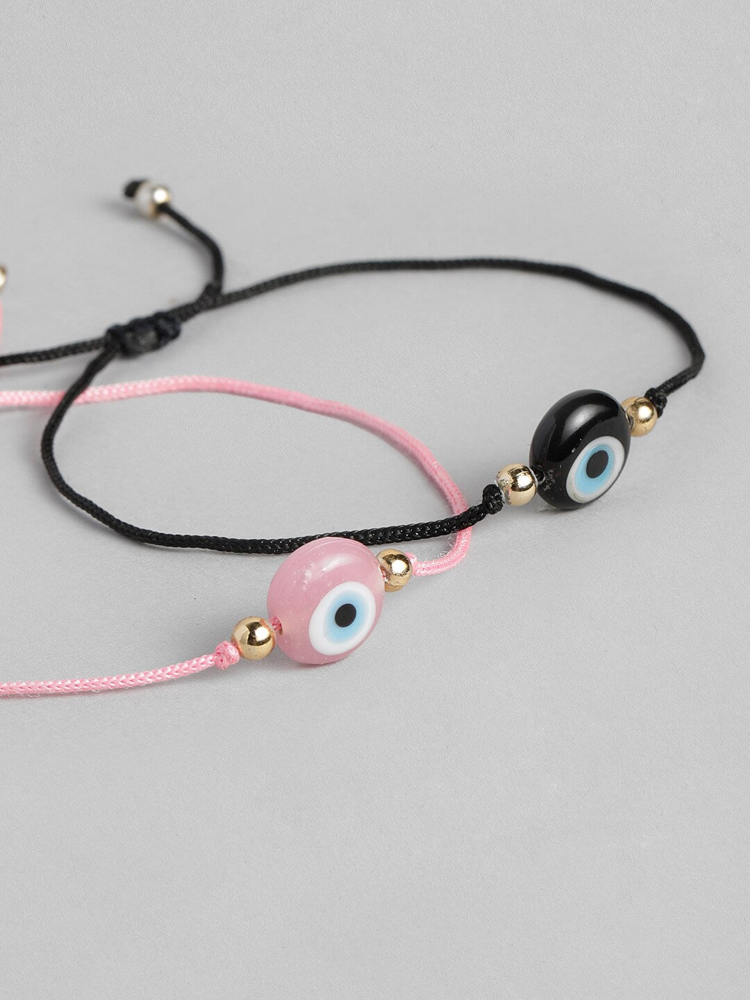 EL REGALO Unisex Pack of 2 Pink & Black Charm Bracelet - for Adults-Unisex
Style ID: 16310042