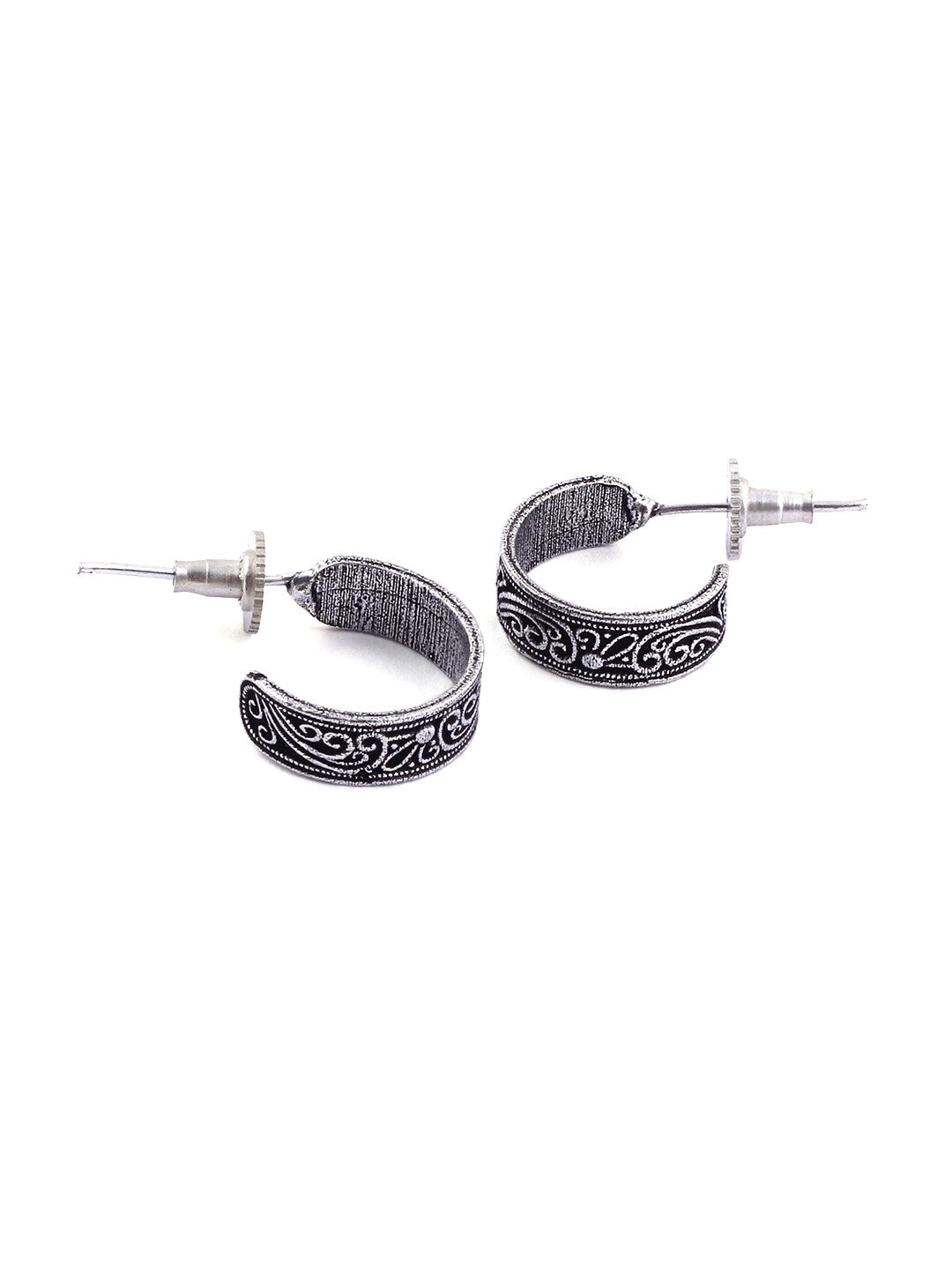 EL REGALO Black Geometric Half Hoop Earrings - for Women and Girls
Style ID: 17227300