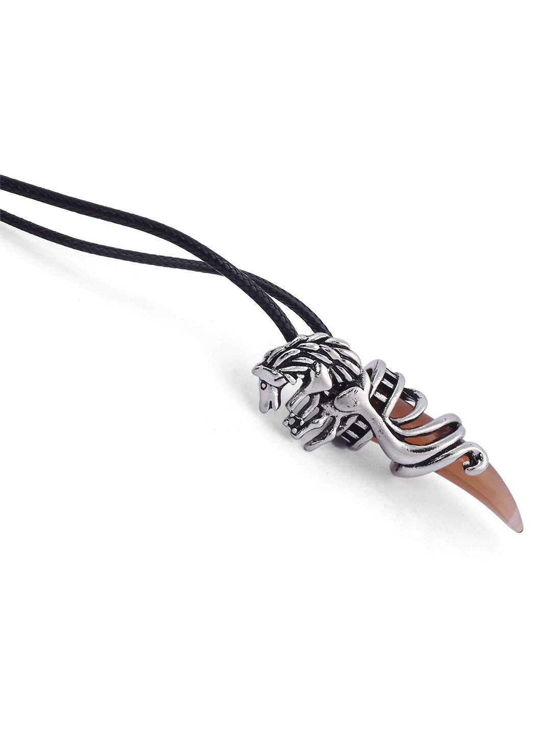 EL REGALO Unisex Brown & Silver-Plated Wolf pendent Necklace - for Adults-Unisex
Style ID: 17206396