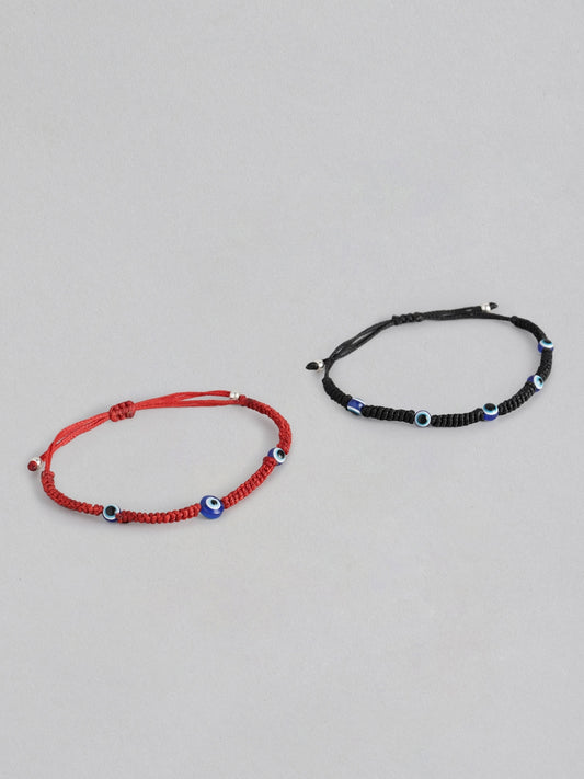 EL REGALO Unisex Pack of 2 Black & Red Charm Bracelet - for Adults-Unisex
Style ID: 16310070