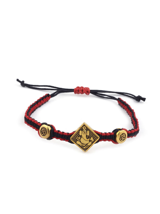 EL REGALO Men Grey & Red Handcrafted Charm Bracelet - for Men
Style ID: 17157502