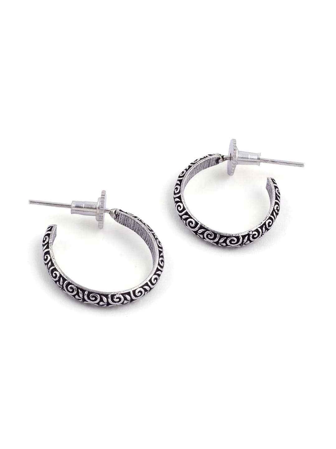 EL REGALO Black Geometric Half Hoop Earrings - for Women and Girls
Style ID: 17227300