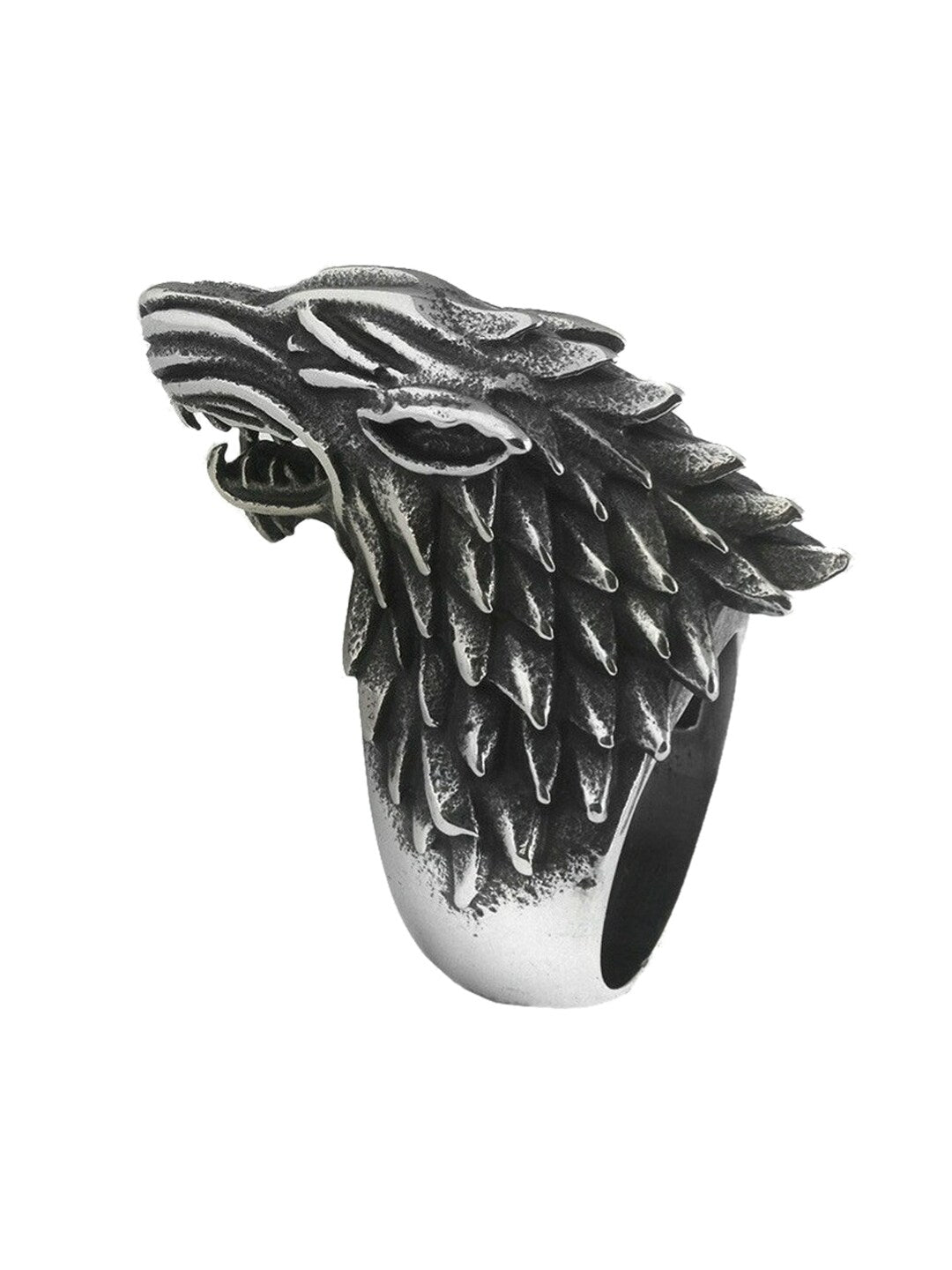 EL REGALO Men Silver-Plated Oxidised Game Of Thrones Finger Ring - for Men
Style ID: 16991104