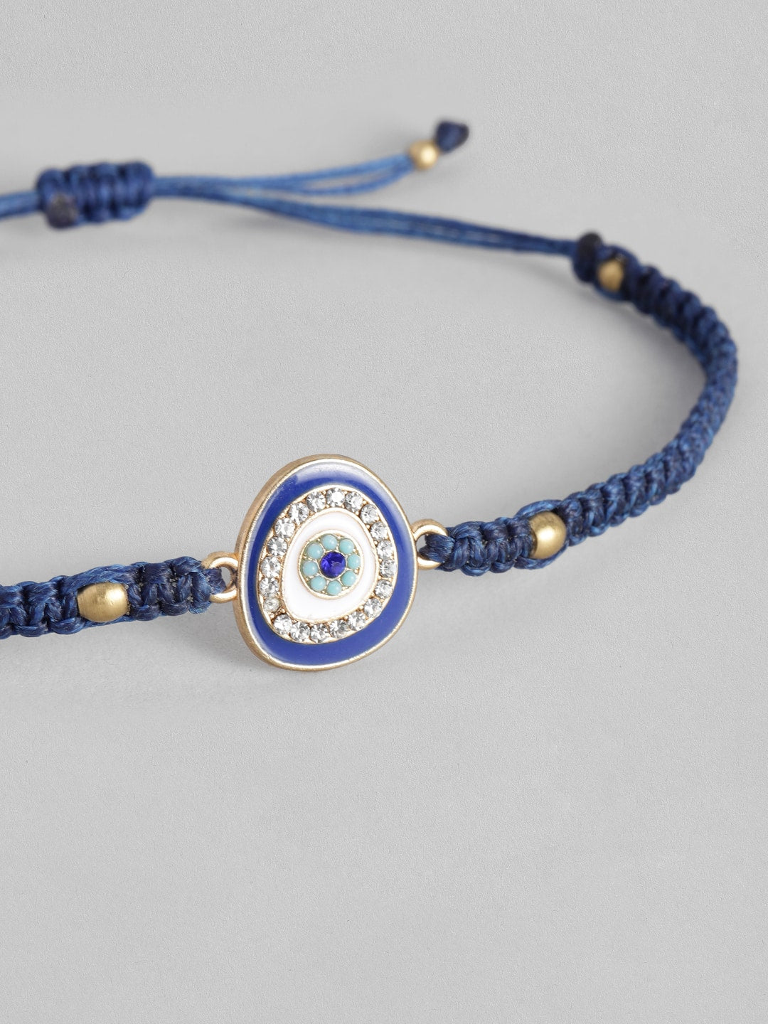 EL REGALO Unisex Gold-Toned & Blue Charm Bracelet - for Adults-Unisex
Style ID: 16310092