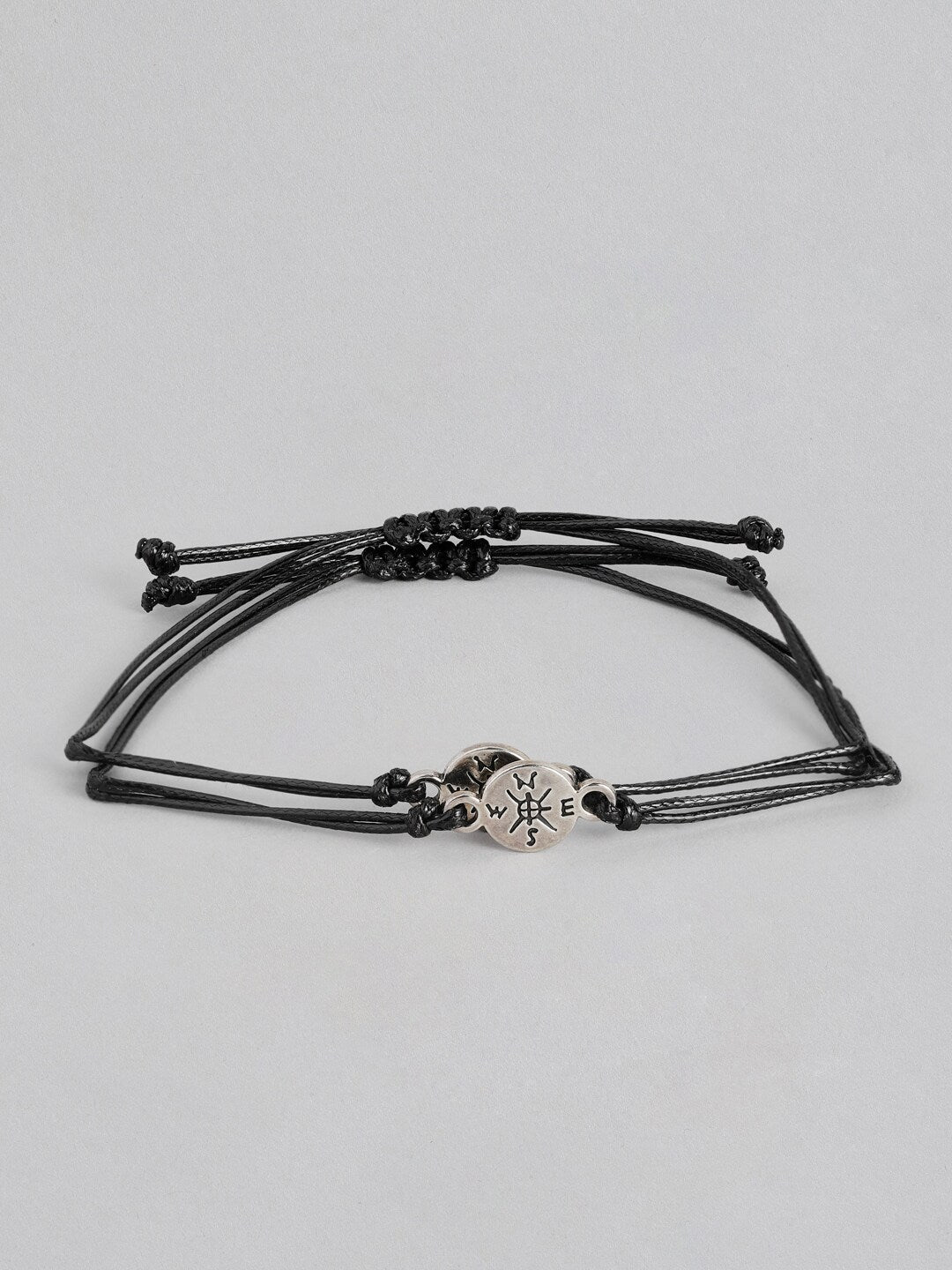 EL REGALO Unisex Pack of 2 Black & Silver-Toned Charm Bracelet - for Adults-Unisex
Style ID: 16310026