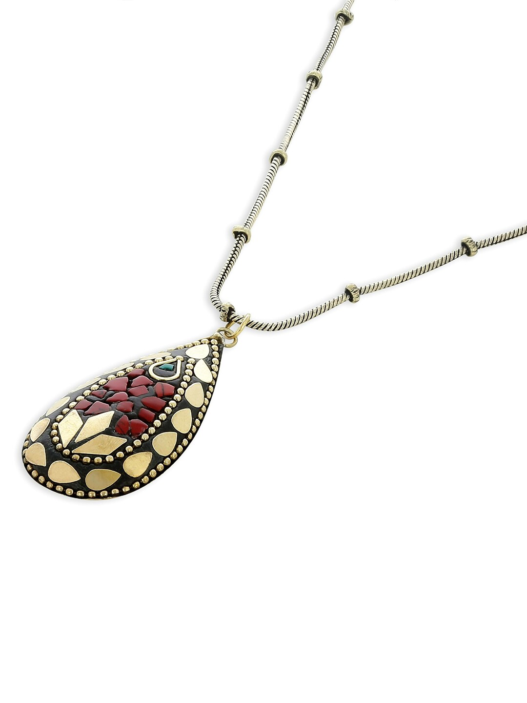 EL REGALO Women Red & Gold Tribal Necklace - for Women and Girls
Style ID: 17119270
