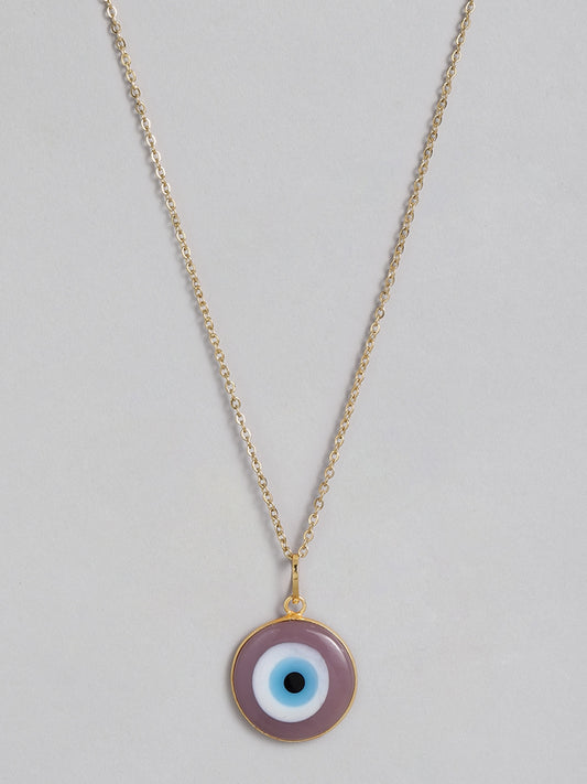 EL REGALO Purple & Gold-Toned Evil Eye Bohemian Link Necklace - for Women and Girls
Style ID: 16216016