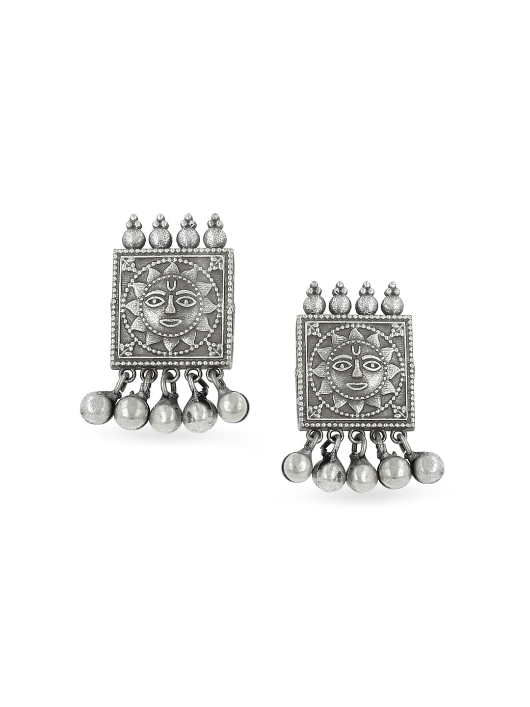 EL REGALO Silver-Toned Square Oxidise Studs Earrings - for Women and Girls
Style ID: 17119258