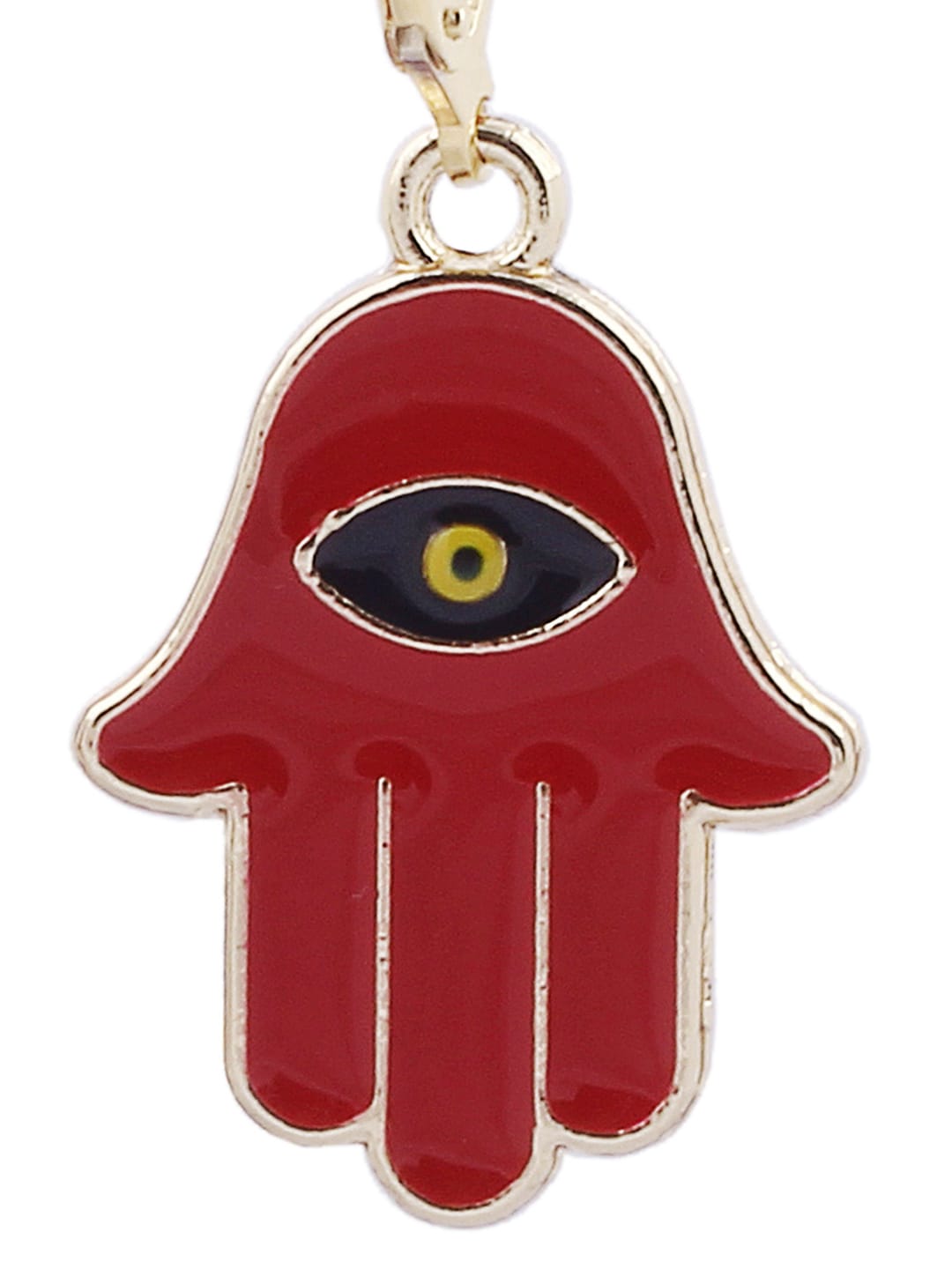 EL REGALO Red & Gold-Toned Contemporary Hamsa Drop Earrings - for Women and Girls
Style ID: 17227292