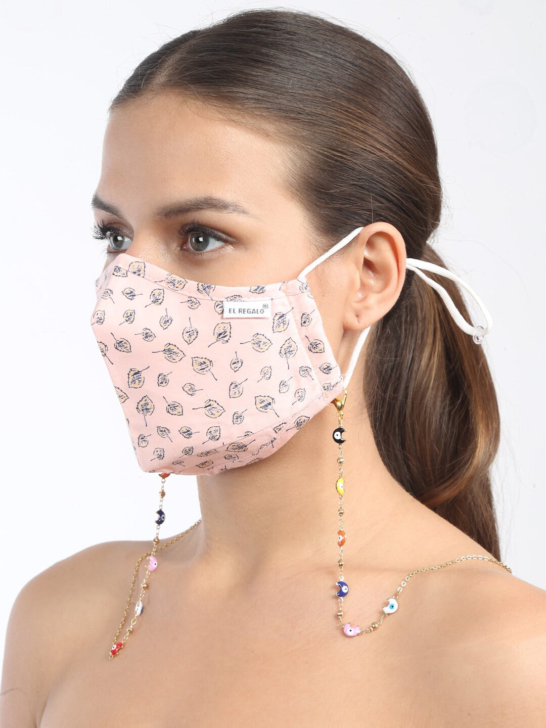 EL REGALO Multicoloured Moon Detailed Mask Chain - for Women and Girls
Style ID: 17223068