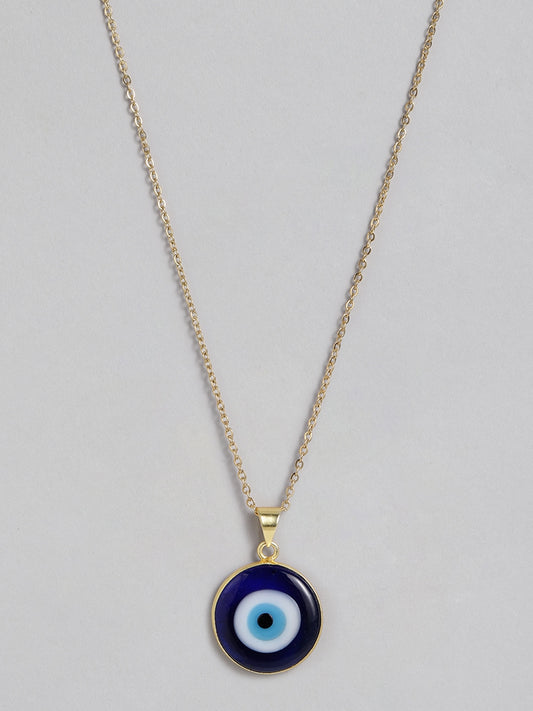 EL REGALO Navy Blue & Gold-Toned Evil Eye Bohemian Link Necklace - for Women and Girls
Style ID: 16216062