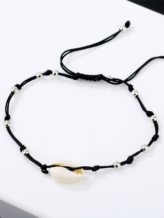 EL REGALO Black & White Shell Beaded Anklet - for Women and Girls
Style ID: 17024368