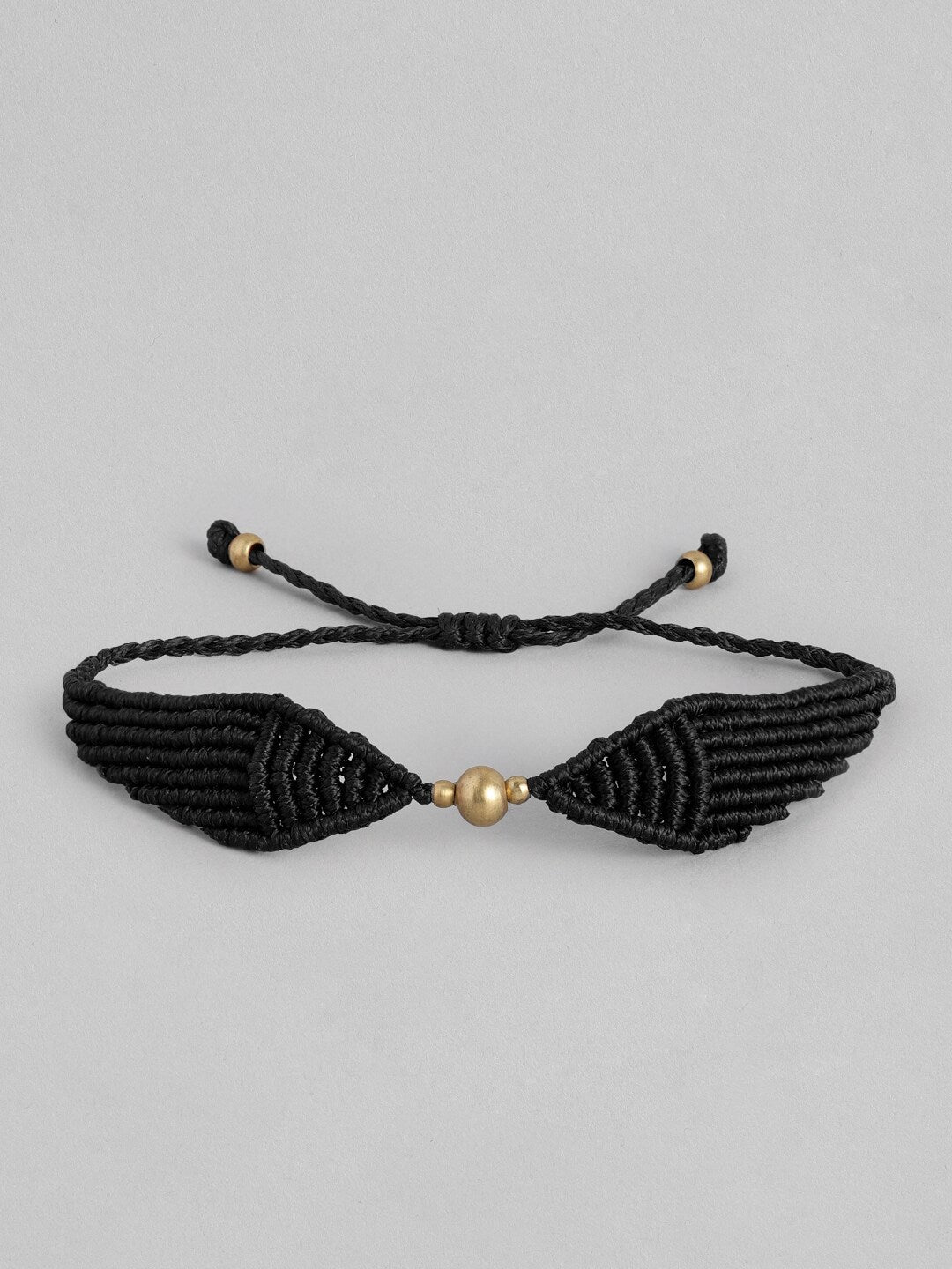 EL REGALO Unisex Black & Gold-Toned Macrame Snitch Handcrafted Wraparound Bracelet - for Adults-Unisex
Style ID: 16186552