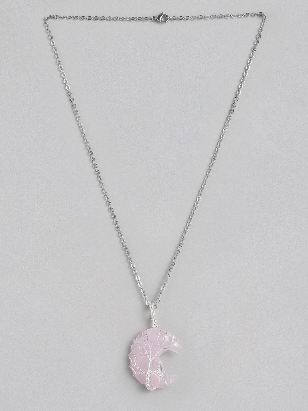 EL REGALO Pink Tree of Life Moon Shaped Handcrafted Link Necklace - for Women and Girls
Style ID: 16216030