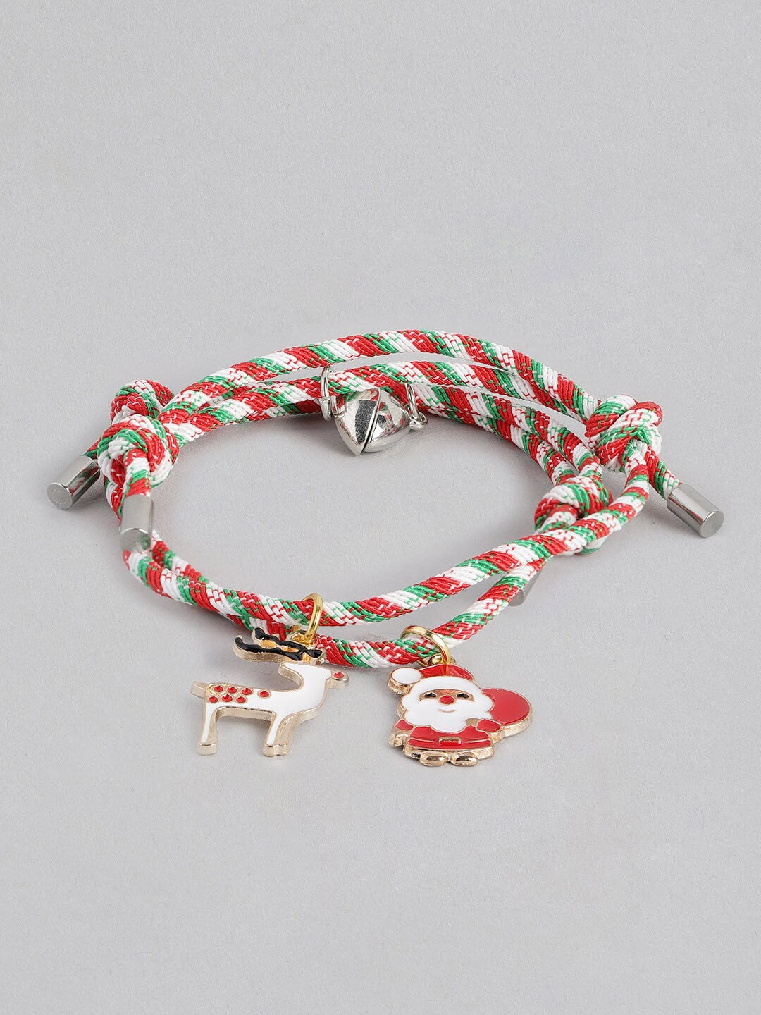 EL REGALO Girls Set of 2 Red & Green Handcrafted Christmas Charm Bracelet - for Kids-Girls
Style ID: 16186534