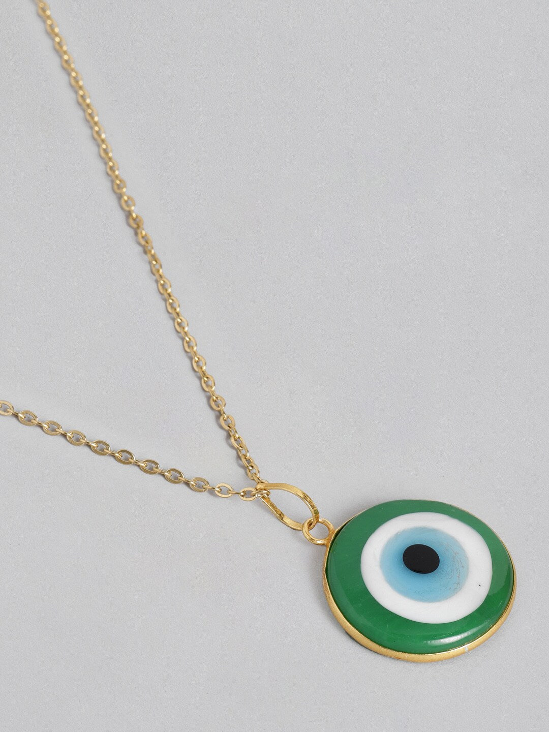 EL REGALO Green & Gold-Toned Evil Eye Bohemian Link Necklace - for Women and Girls
Style ID: 16216014