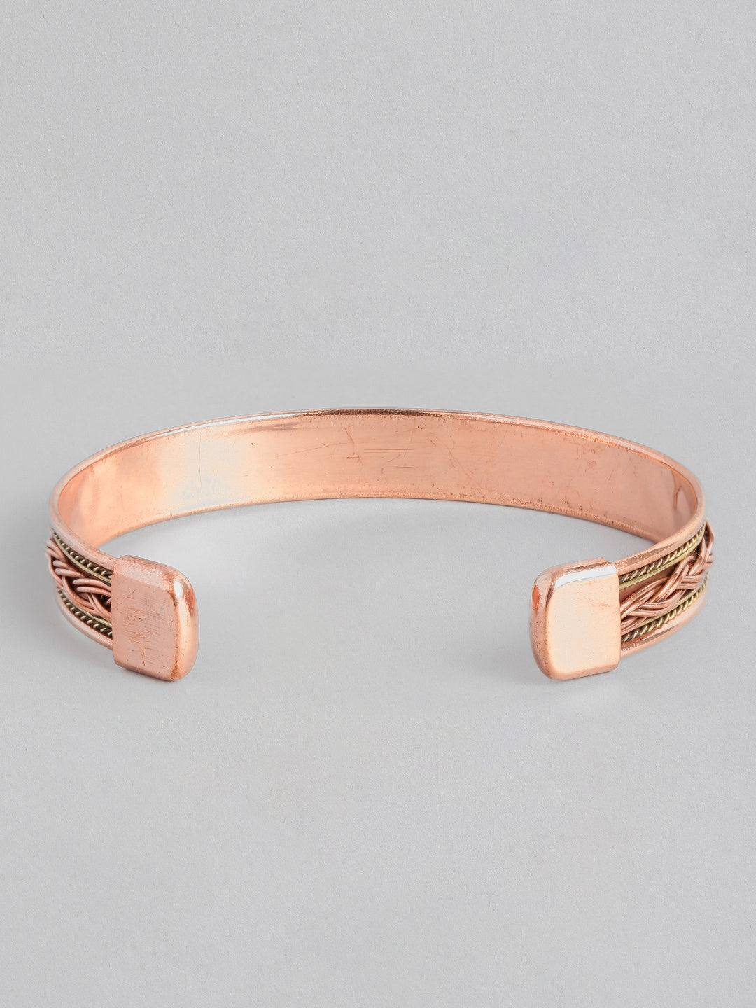 EL REGALO Men Copper-Toned & Gold-Toned Brass Handcrafted Brass-Plated Cuff Bracelet - for Men
Style ID: 15980608