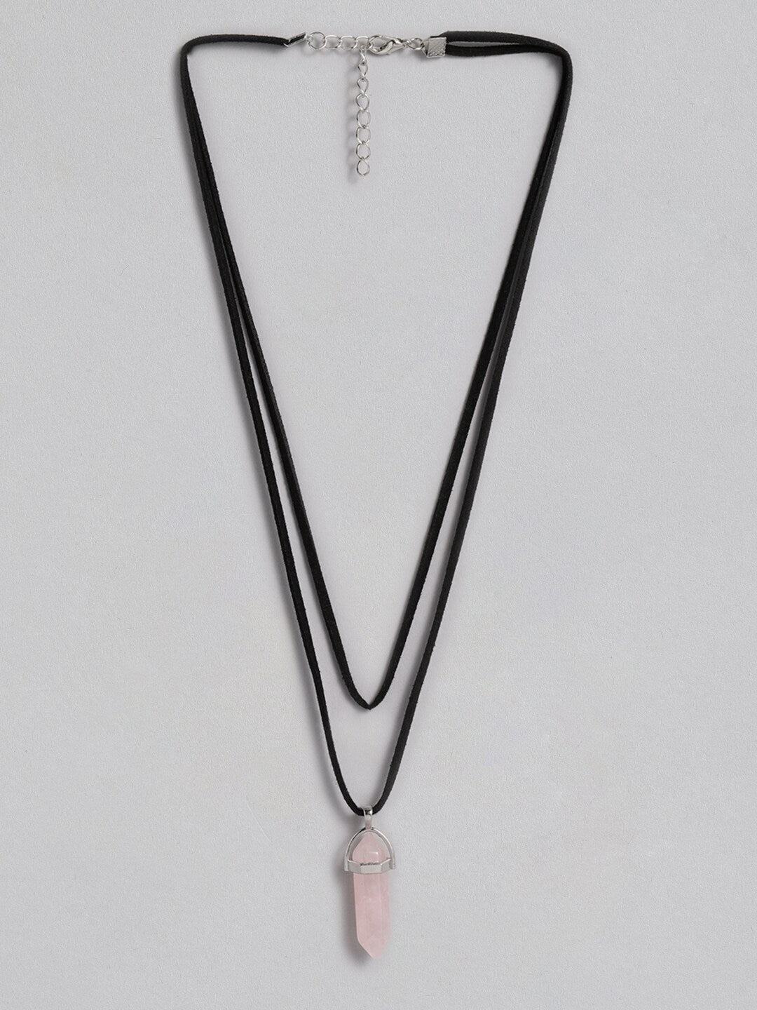 EL REGALO Pink & Black Quartz Bullet Multi-Layered Necklace - for Women and Girls
Style ID: 16216036