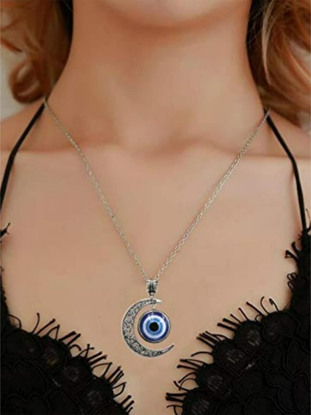 EL REGALO Blue & Silver-Toned Hand Painted Necklace Chain - for Women and Girls
Style ID: 17035922