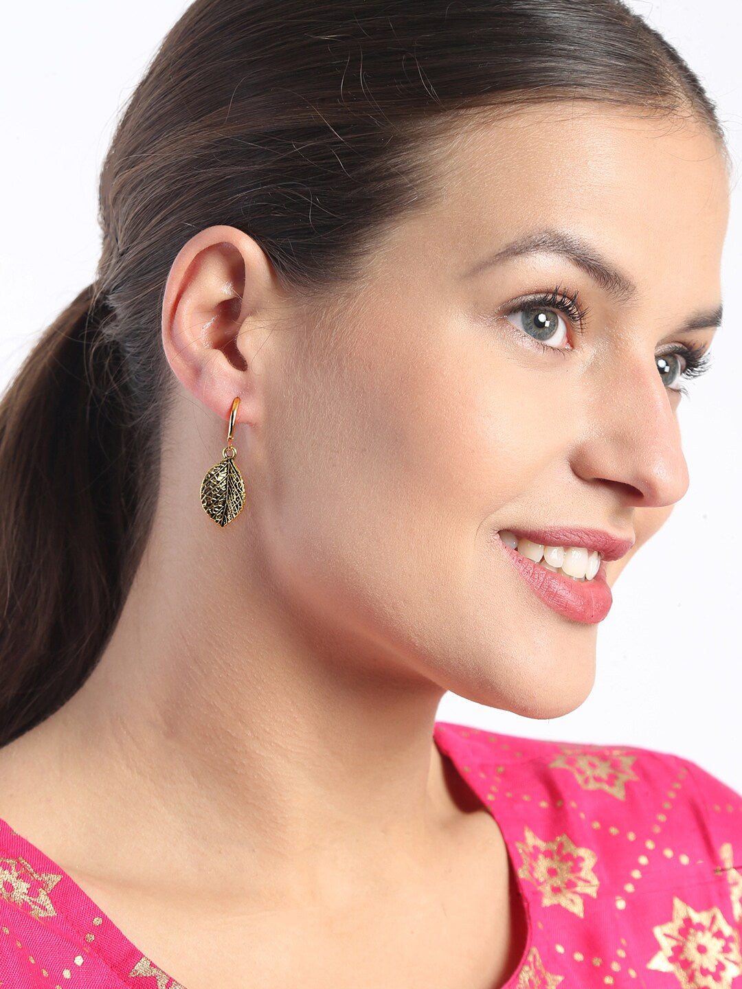 EL REGALO Gold-Plated Leaf Shaped Drop Earrings - for Women and Girls
Style ID: 17227276