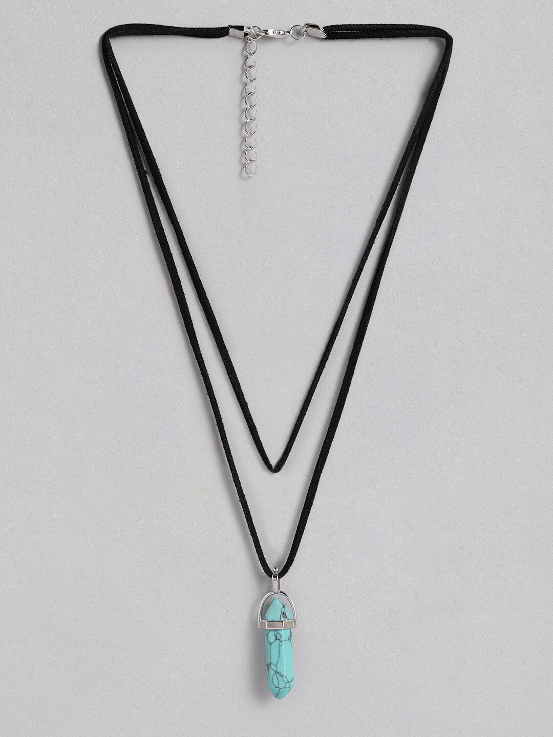 EL REGALO Mint Green & Black Bullet Layered Tribal Necklace - for Women and Girls
Style ID: 16216056