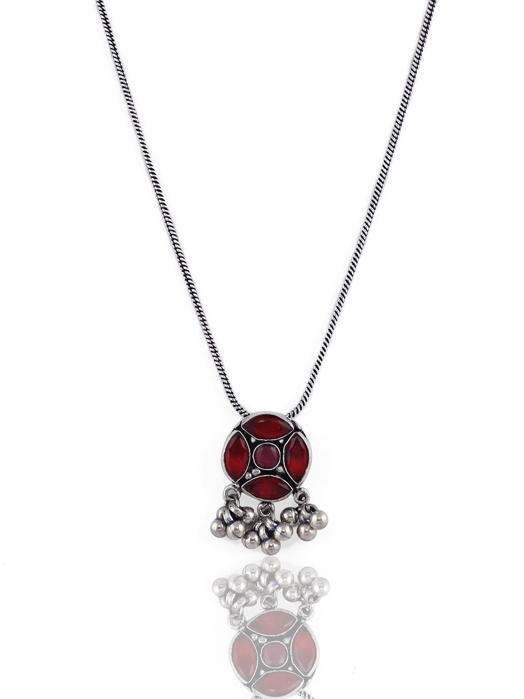 EL REGALO Red & Silver-Toned Handcrafted Necklace - for Women and Girls
Style ID: 17206352