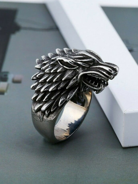 EL REGALO Men German Silver Oxidised Game Of Thrones Finger Ring - for Men
Style ID: 16991100