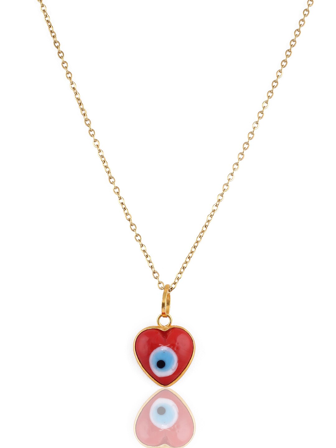 EL REGALO Red & White Brass Evil Eye Necklace - for Women and Girls
Style ID: 17206394