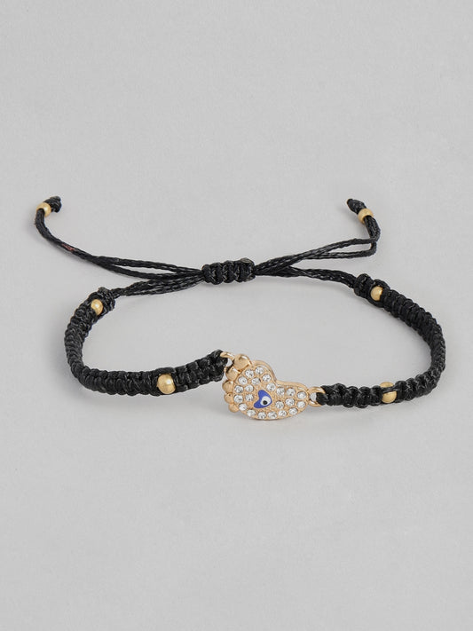 EL REGALO Unisex Black & Gold-Toned Charm Bracelet - for Adults-Unisex
Style ID: 16310034