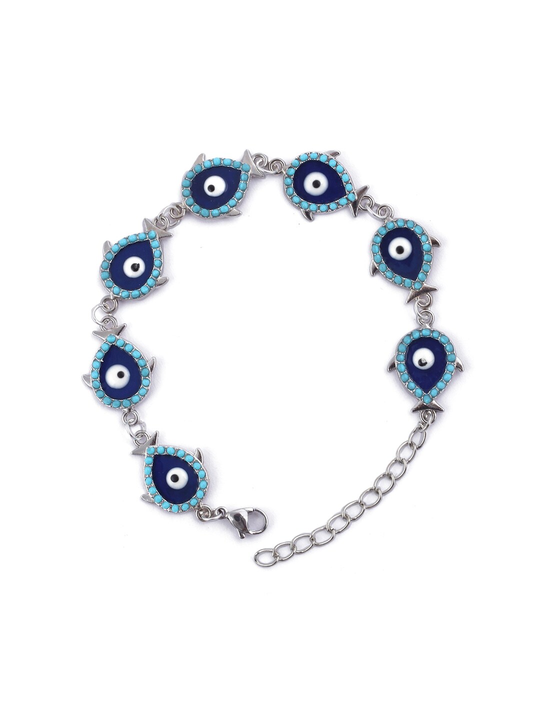 EL REGALO Women Blue & Silver-Toned Evil Eye Charm Bracelet - for Women and Girls
Style ID: 17147888