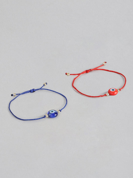 EL REGALO Unisex Pack of 2 Red & Blue Charm Bracelet - for Adults-Unisex
Style ID: 16310076